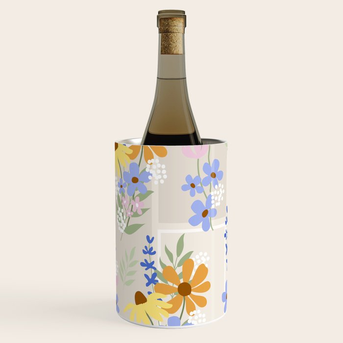 Wildflowers collage Wine Chiller Gallery Image 1