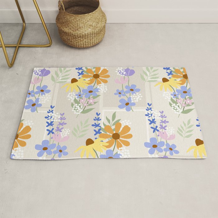 Wildflowers collage Rug Gallery Image 1
