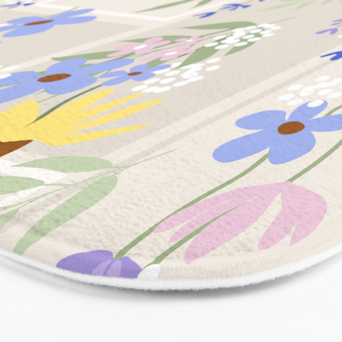 Wildflowers collage Bath Mat Gallery Image 3