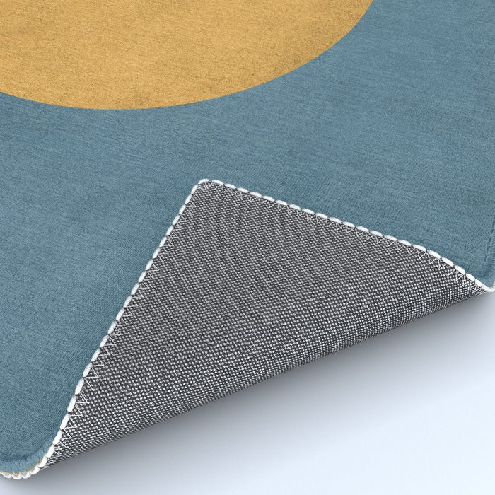 Halfmoon Colorblock - Gold Blue Rug Gallery Image 4