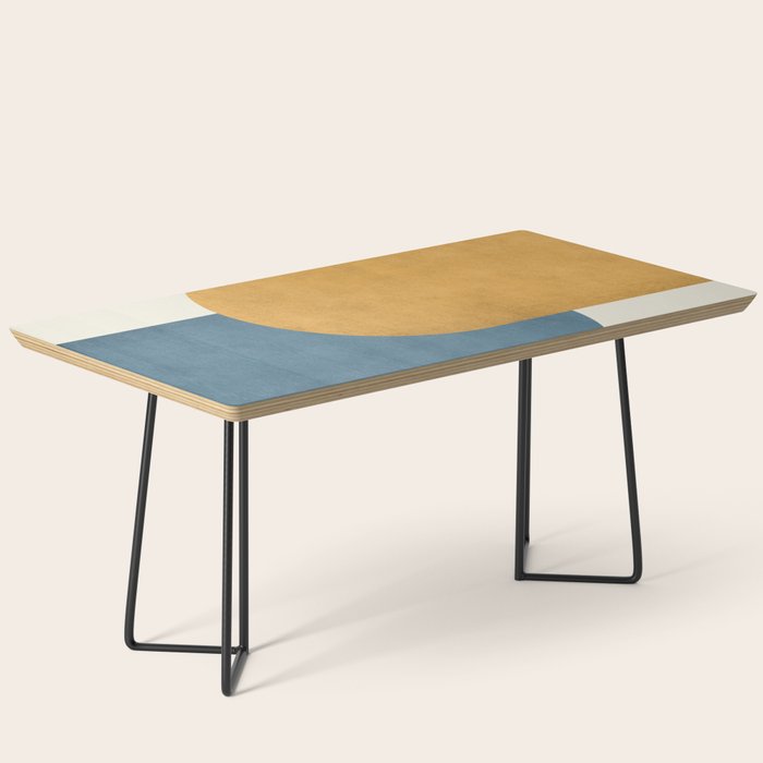 Halfmoon Colorblock - Gold Blue Coffee Table Gallery Image 1