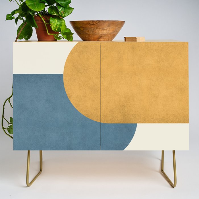 Halfmoon Colorblock - Gold Blue Credenza Gallery Image 1