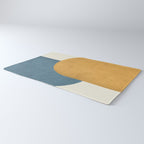Halfmoon Colorblock - Gold Blue Rug Gallery Image 3