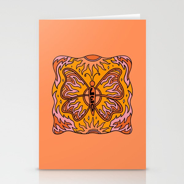 Leo Butterfly Stationery Card Gallery Image 2