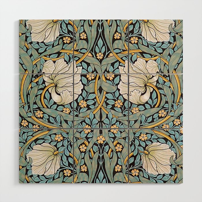 William Morris Pimpernel Wallpaper Design Wood Wall Art Gallery Image 1