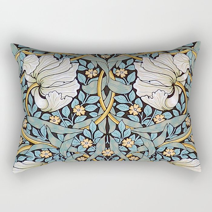 William Morris Pimpernel Wallpaper Design Rectangular Pillow Gallery Image 2