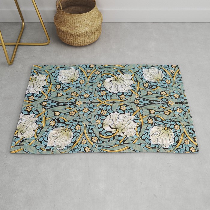William Morris Pimpernel Wallpaper Design Rug Gallery Image 1