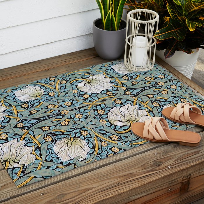 William Morris Pimpernel Wallpaper Design Outdoor Rug Gallery Image 2