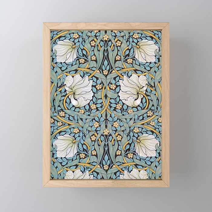 William Morris Pimpernel Wallpaper Design Mini Art Print Gallery Image 1