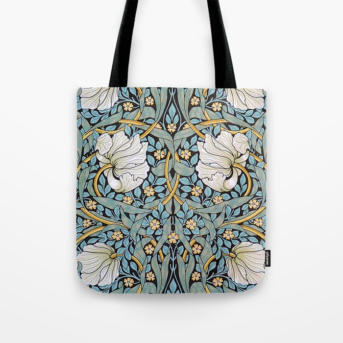 William Morris Pimpernel Wallpaper Design Tote Bag Gallery Image 1