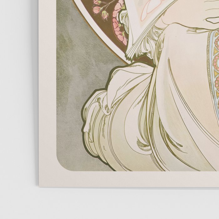 Alphonse Mucha Reverie Vintage Art Nouveau Woman Colorful Floral Decorative Elegant Retro Design Poster Gallery Image 3
