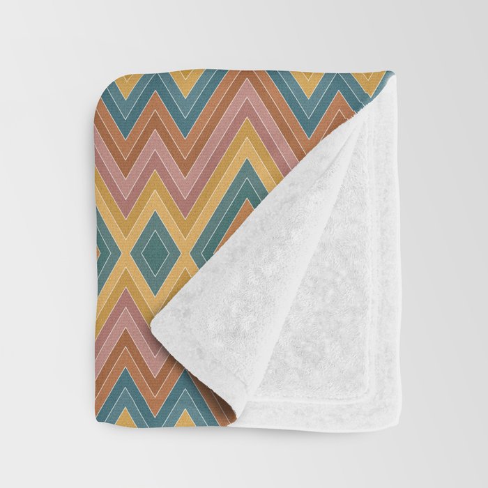 Boho Western Geometric Pattern I Throw Blanket Gallery Image 3