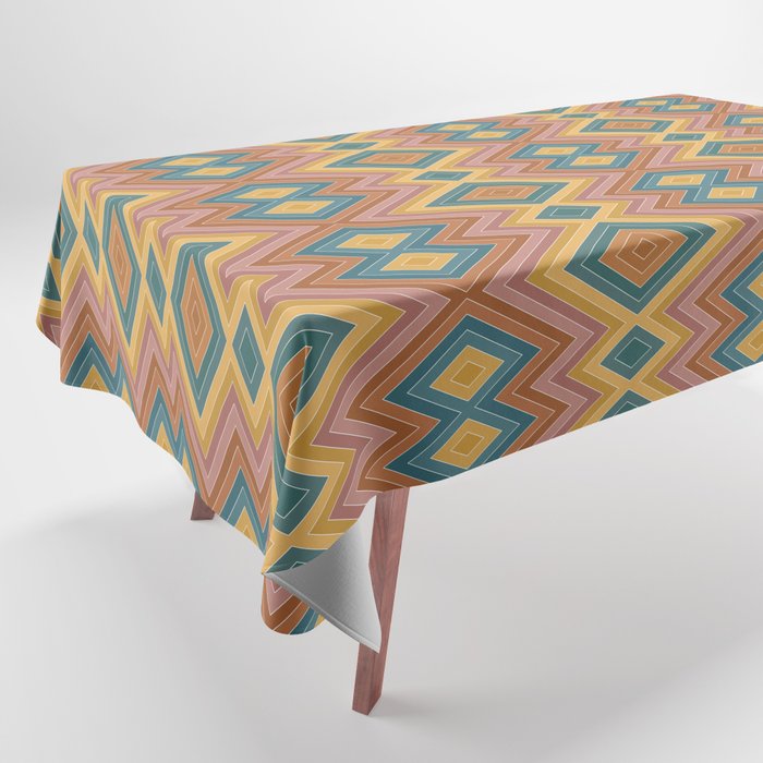 Boho Western Geometric Pattern I Tablecloth Gallery Image 1
