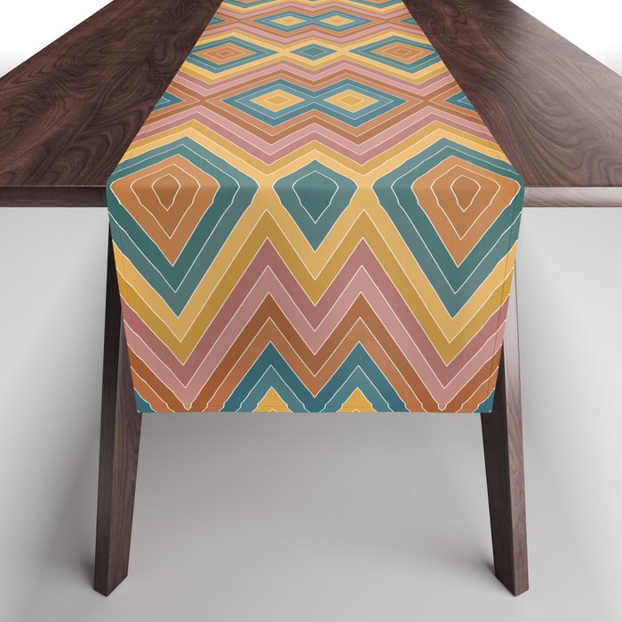 Boho Western Geometric Pattern I Table Runner Gallery Image 1