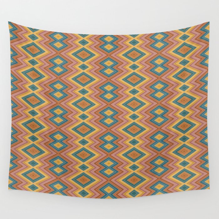 Boho Western Geometric Pattern I Wall Tapestry Gallery Image 4