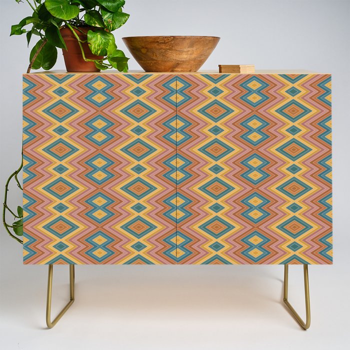 Boho Western Geometric Pattern I Credenza Gallery Image 1