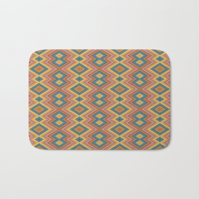 Boho Western Geometric Pattern I Bath Mat Gallery Image 1