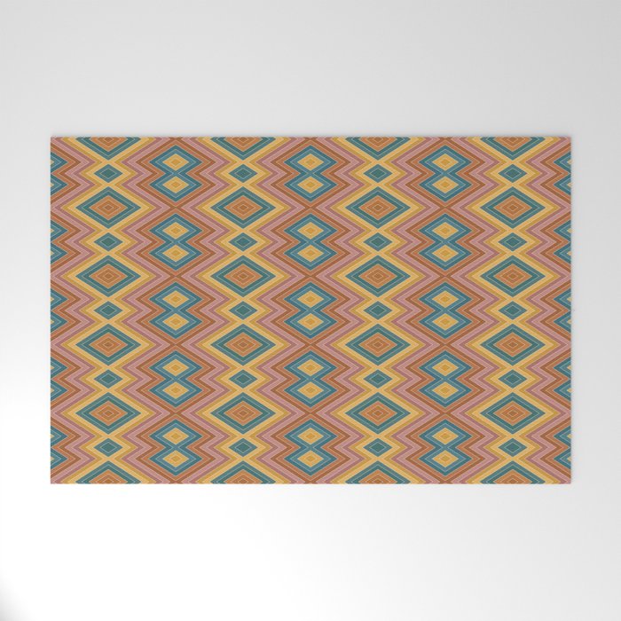 Boho Western Geometric Pattern I Welcome Mat Gallery Image 1