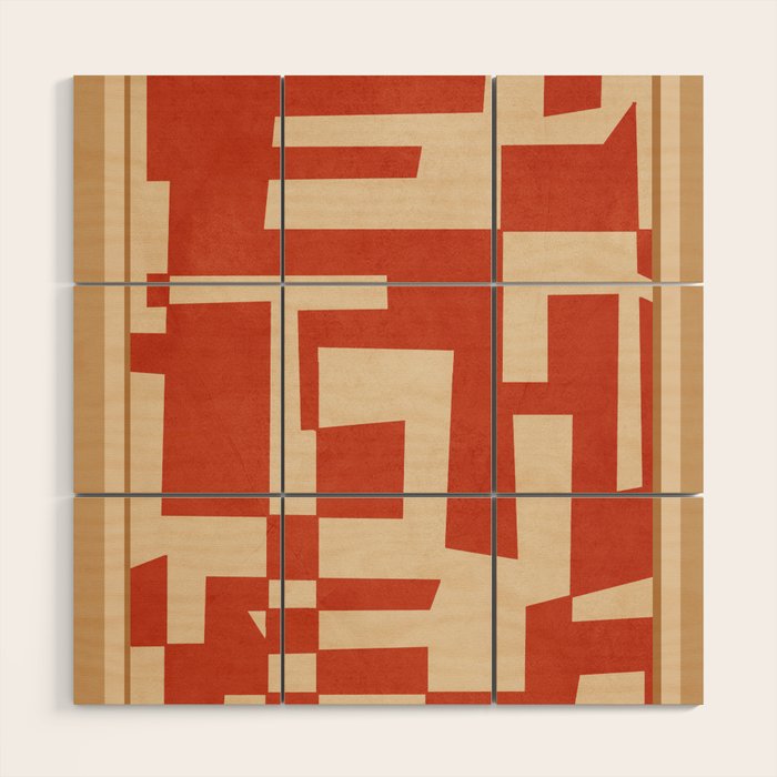 Abstract Edged Form 2 Wood Wall Art Gallery Image 1