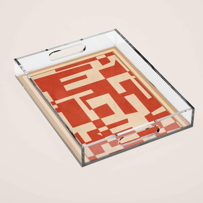 Abstract Edged Form 2 Acrylic Tray Gallery Image 1