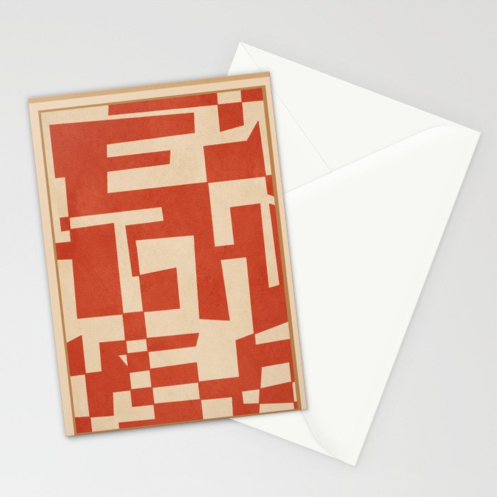 Abstract Edged Form 2 Stationery Card Gallery Image 2