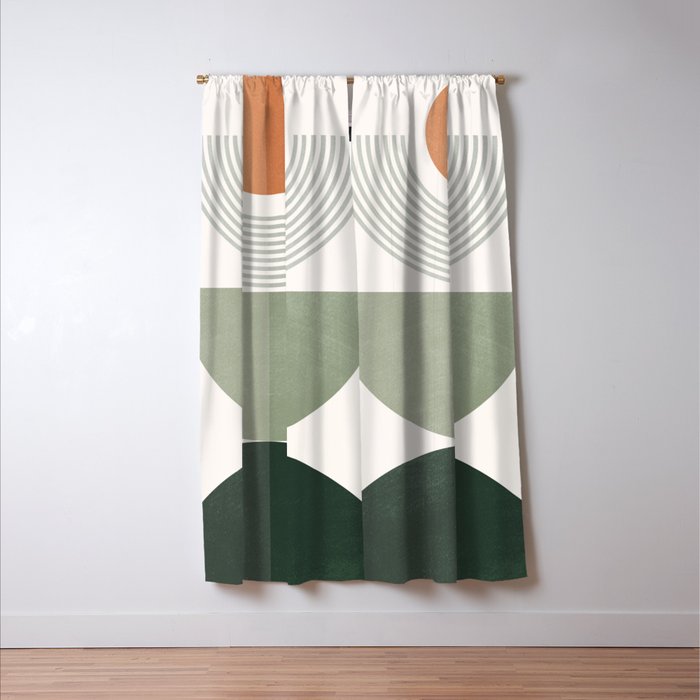 Minimal Geometric Shapes 175 Window Curtain Gallery Image 3