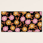 Retro flora Desk Mat Gallery Image 3