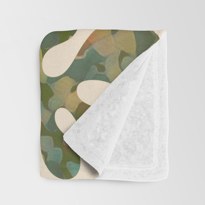 Matisse Inspired Colorful Abstract Leaves with Flowers Throw Blanket Gallery Image 3