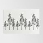 Pine Trees - Black Ink Rug Gallery Image 2