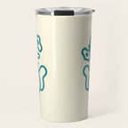 Abstract Minimalist Flowers in Blue Vase Travel Mug Gallery Image 1