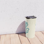 Abstract Minimalist Flowers in Blue Vase Travel Mug Gallery Image 4