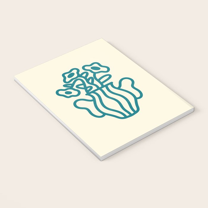 Abstract Minimalist Flowers in Blue Vase Notebook Gallery Image 3