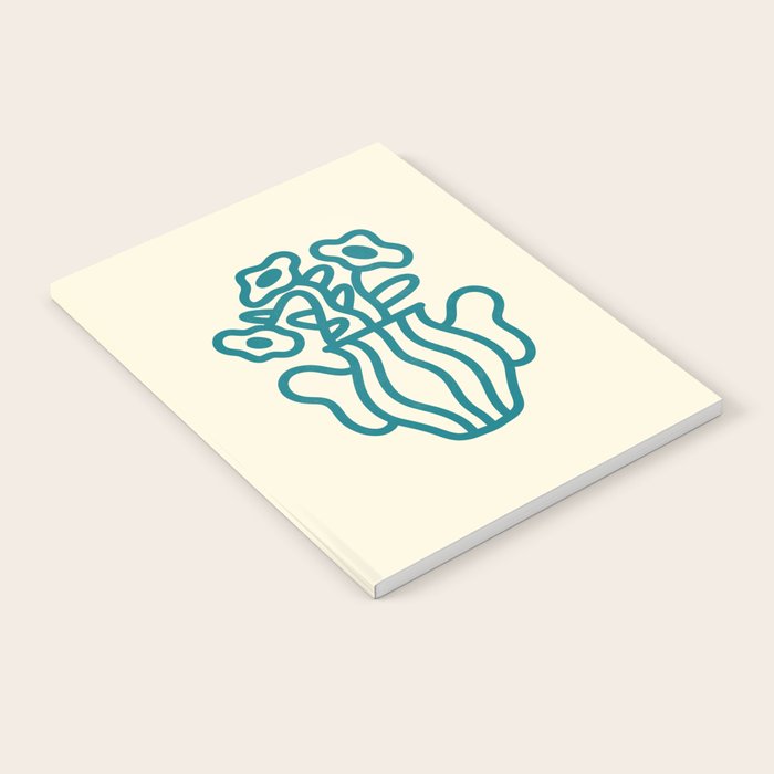 Abstract Minimalist Flowers in Blue Vase Notebook Gallery Image 2