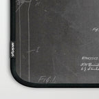 Lacrosse Stick Patent - Lacrosse Player Art - Black Chalkboard Laptop Sleeve Gallery Image 3