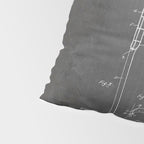 Lacrosse Stick Patent - Lacrosse Player Art - Black Chalkboard Pillow Sham Gallery Image 4
