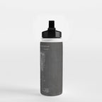 Lacrosse Stick Patent - Lacrosse Player Art - Black Chalkboard Water Bottle Gallery Image 2