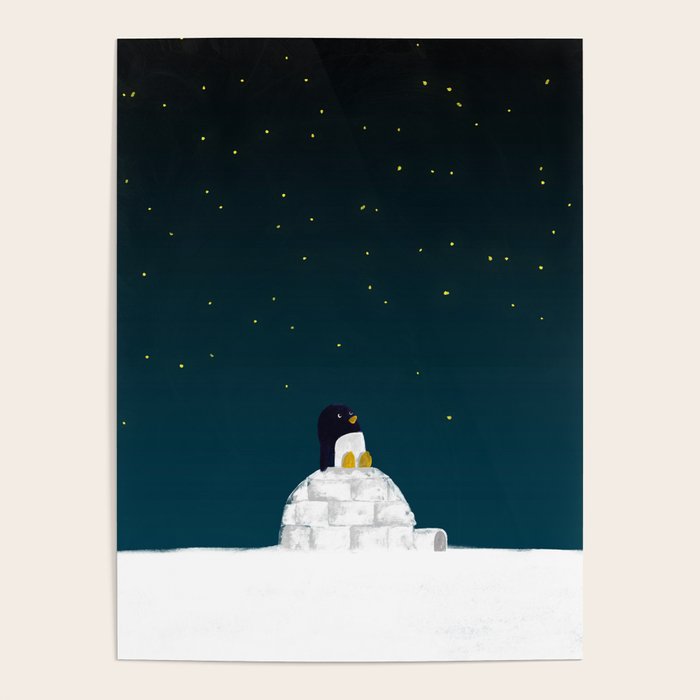 Star gazing - Penguin's dream of flying Poster Gallery Image 1