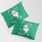 'Tis The Season - Retro Santa Green Pillow Sham Gallery Image 3