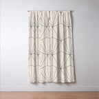 Gisela Geometric Line Art - Black and White Window Curtain Gallery Image 3