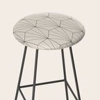 Gisela Geometric Line Art - Black and White Stool Gallery Image 2
