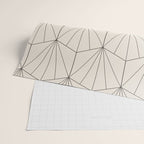 Gisela Geometric Line Art - Black and White Wrapping Paper Gallery Image 2