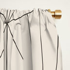 Gisela Geometric Line Art - Black and White Window Curtain Gallery Image 2