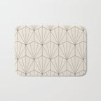 Gisela Geometric Line Art - Black and White Bath Mat Gallery Image 1
