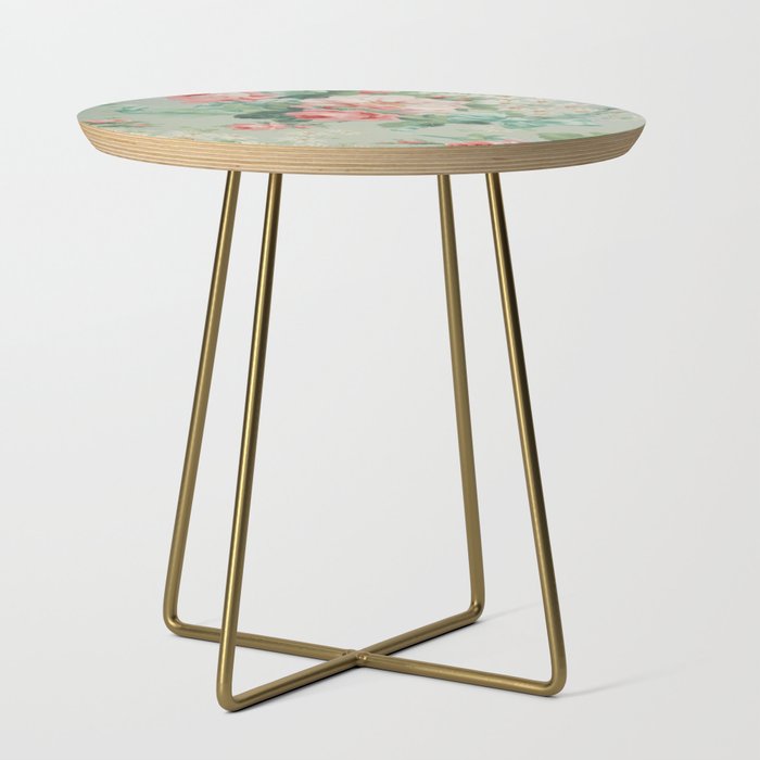 Vintage Botanical Fabric Pattern Side Table Gallery Image 1