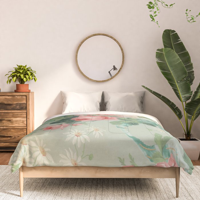 Vintage Botanical Fabric Pattern Comforter Gallery Image 3
