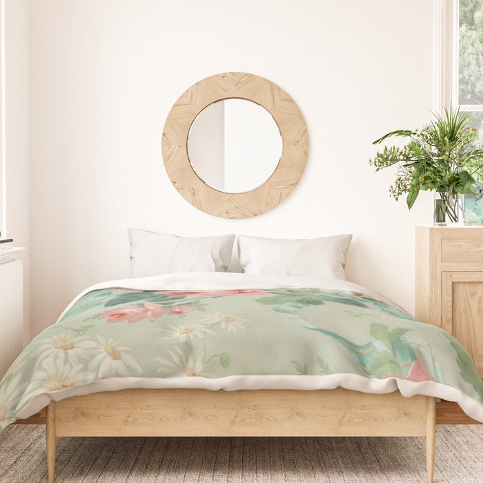 Vintage Botanical Fabric Pattern Duvet Cover Gallery Image 3