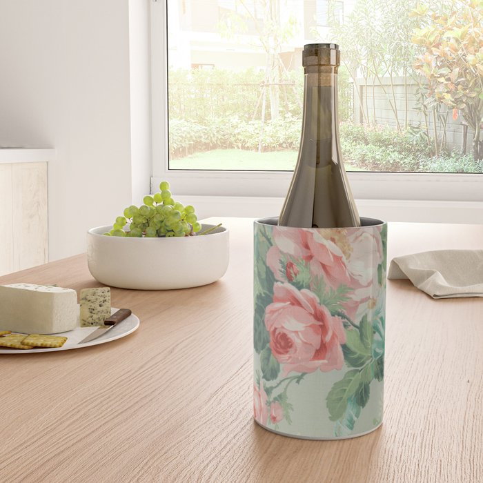 Vintage Botanical Fabric Pattern Wine Chiller Gallery Image 4