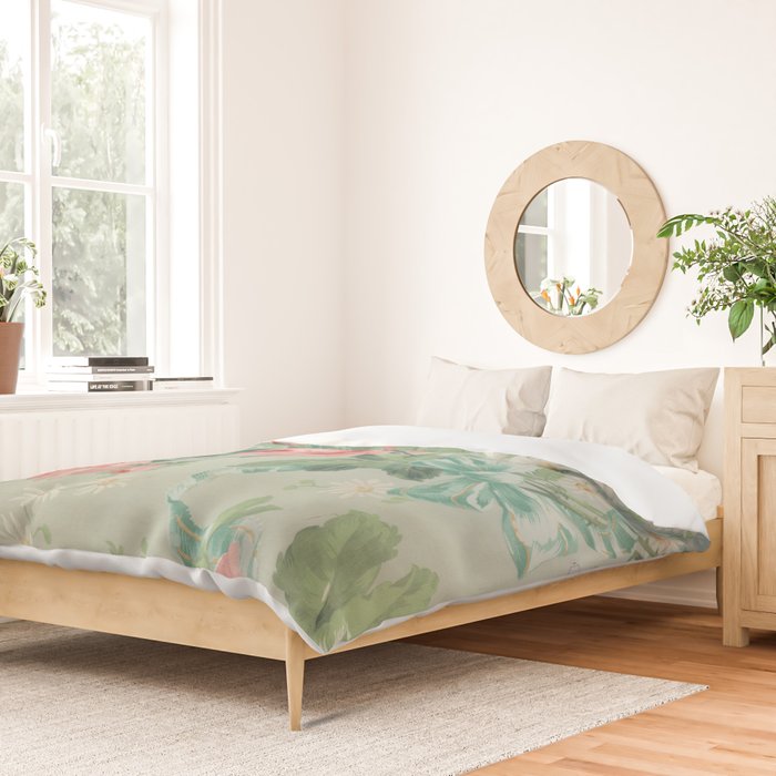 Vintage Botanical Fabric Pattern Duvet Cover Gallery Image 2