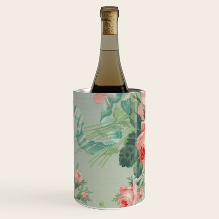 Vintage Botanical Fabric Pattern Wine Chiller Gallery Image 2