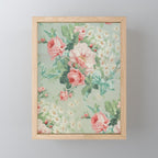 Vintage Botanical Fabric Pattern Mini Art Print Gallery Image 1